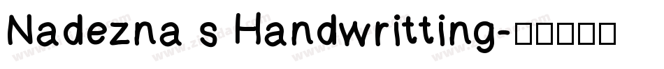 Nadezna s Handwritting字体转换